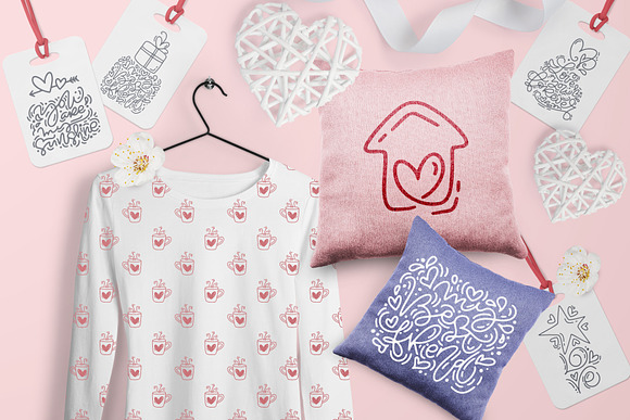 Cute Valentines Elements in Objects - product preview 3