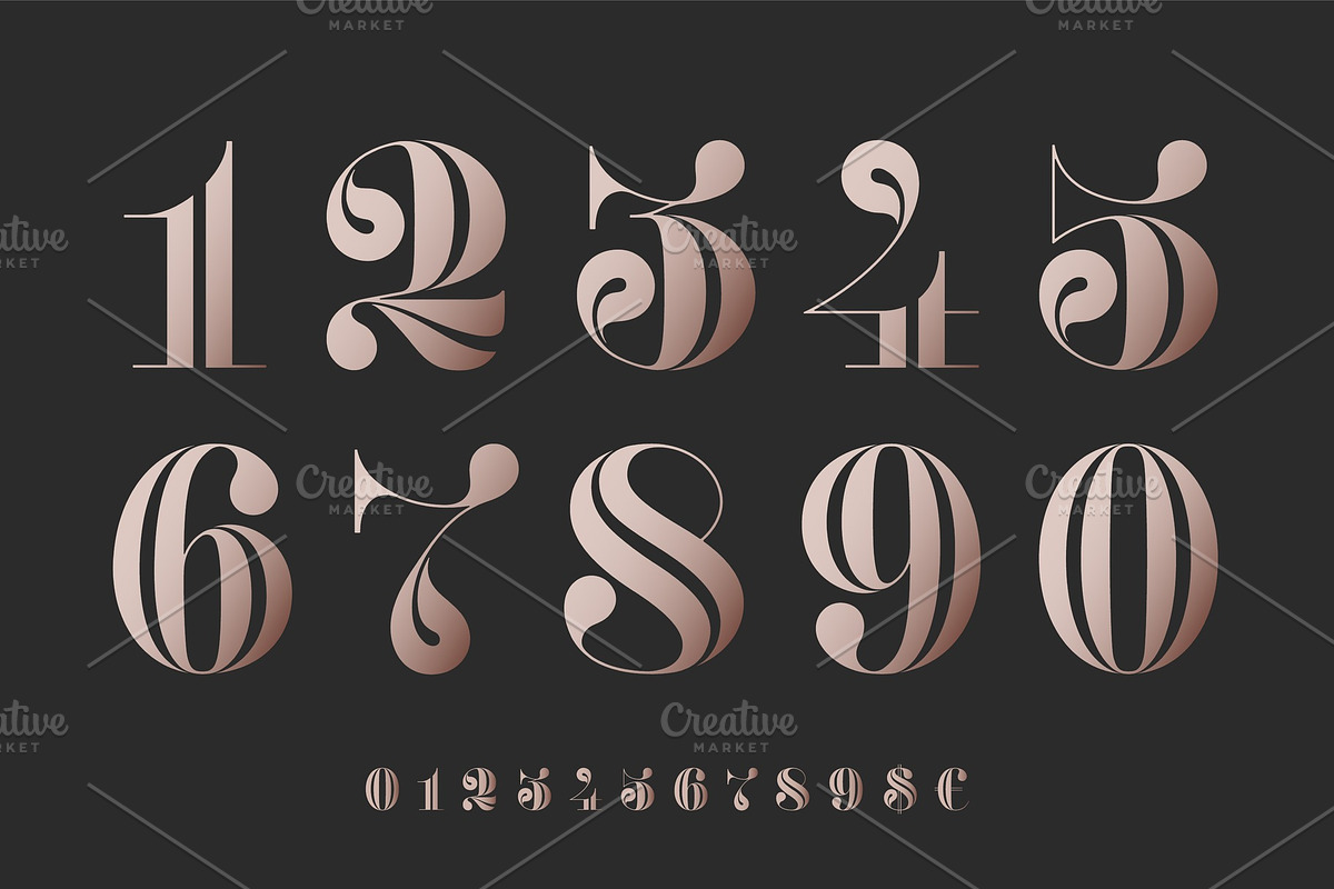 Classical french alphabet and font in Illustrations - product preview 8