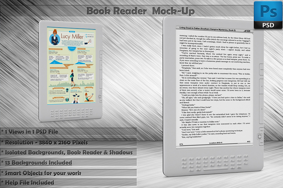 Book Reader Kindle Mockup Vol 3