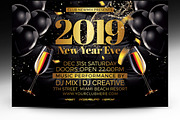 New Year 2019 Party Flyer - PSD