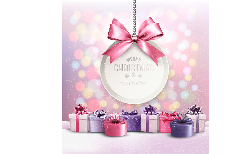 Holiday Christmas background. Vector in Illustrations - product preview 8