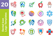 20 Logo Dental Icon Templates Bundle