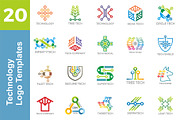 20 Logo Technology Templates Bundle