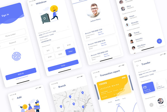 MooBank - Banking Application UI Kit in App Templates - product preview 3