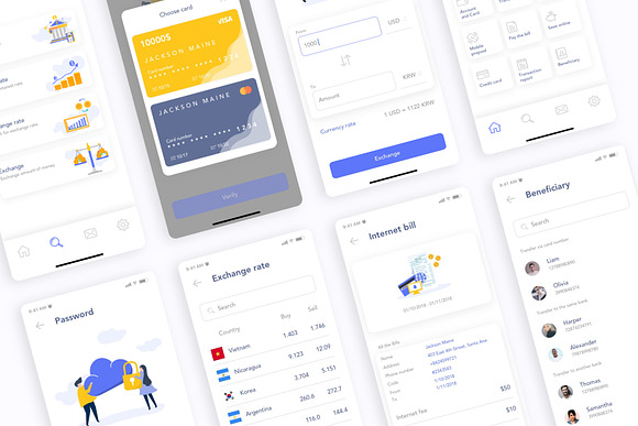 MooBank - Banking Application UI Kit in App Templates - product preview 4