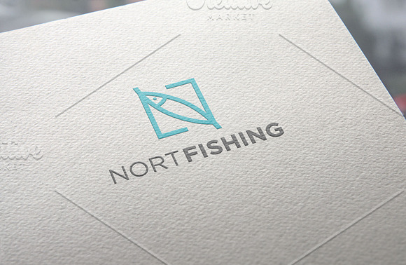 North Fishing Apparel Letter N Logo in Logo Templates - product preview 1
