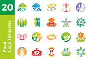 20 Logo Food Templates Bundle