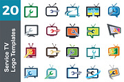 20 Logo Service TV Templates Bundle