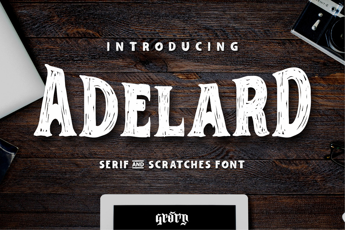 ADELARD - Scratches Font in Serif Fonts - product preview 8