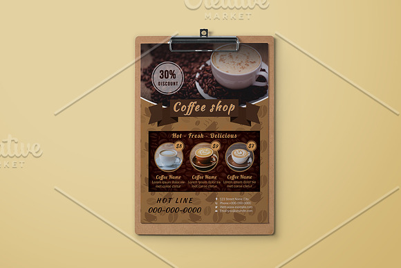 Coffee Shop Promotion Flyer V923 in Flyer Templates - product preview 1