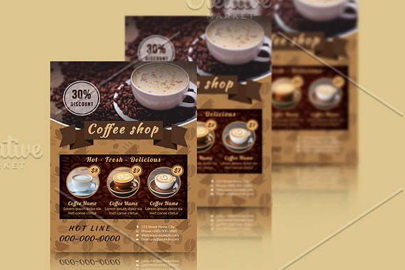 Coffee Shop Promotion Flyer V923 in Flyer Templates - product preview 2
