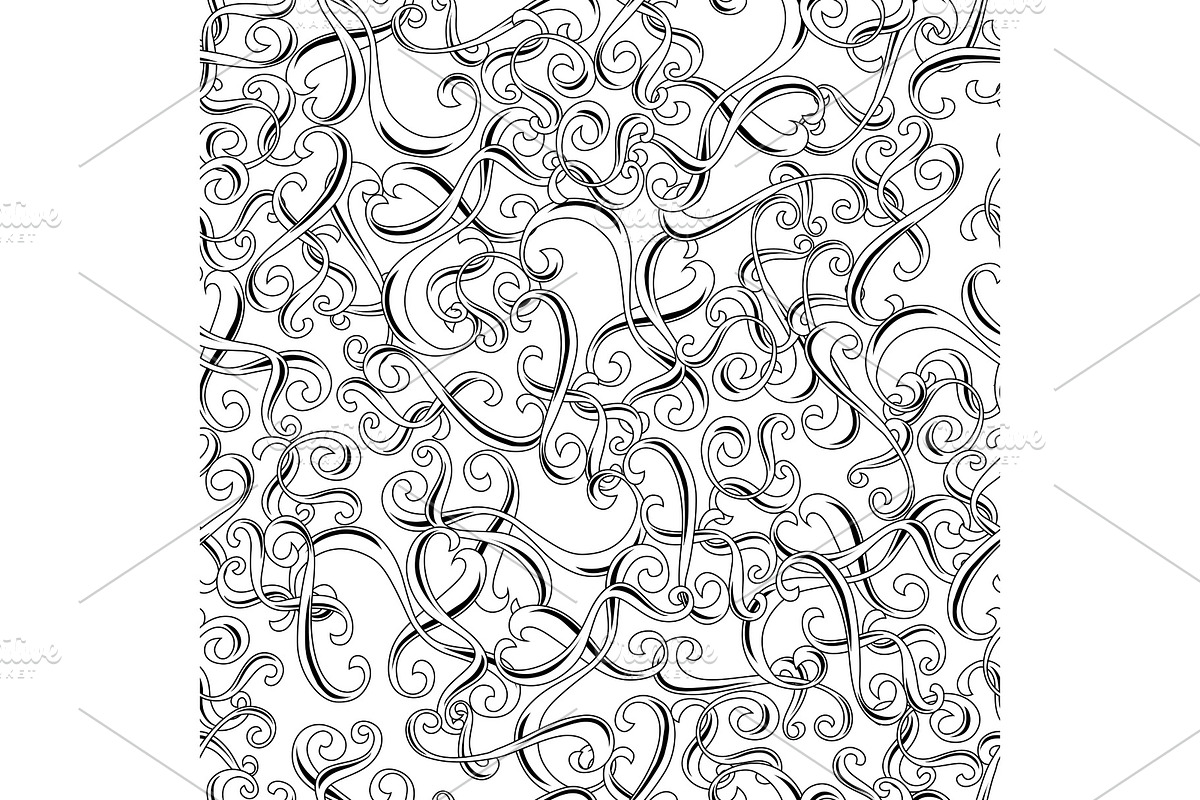 Seamless pattern with curls. in Patterns - product preview 8