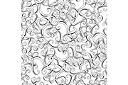 Seamless pattern with curls.