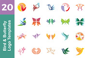 20 Logo Bird & Butterfly Bundle