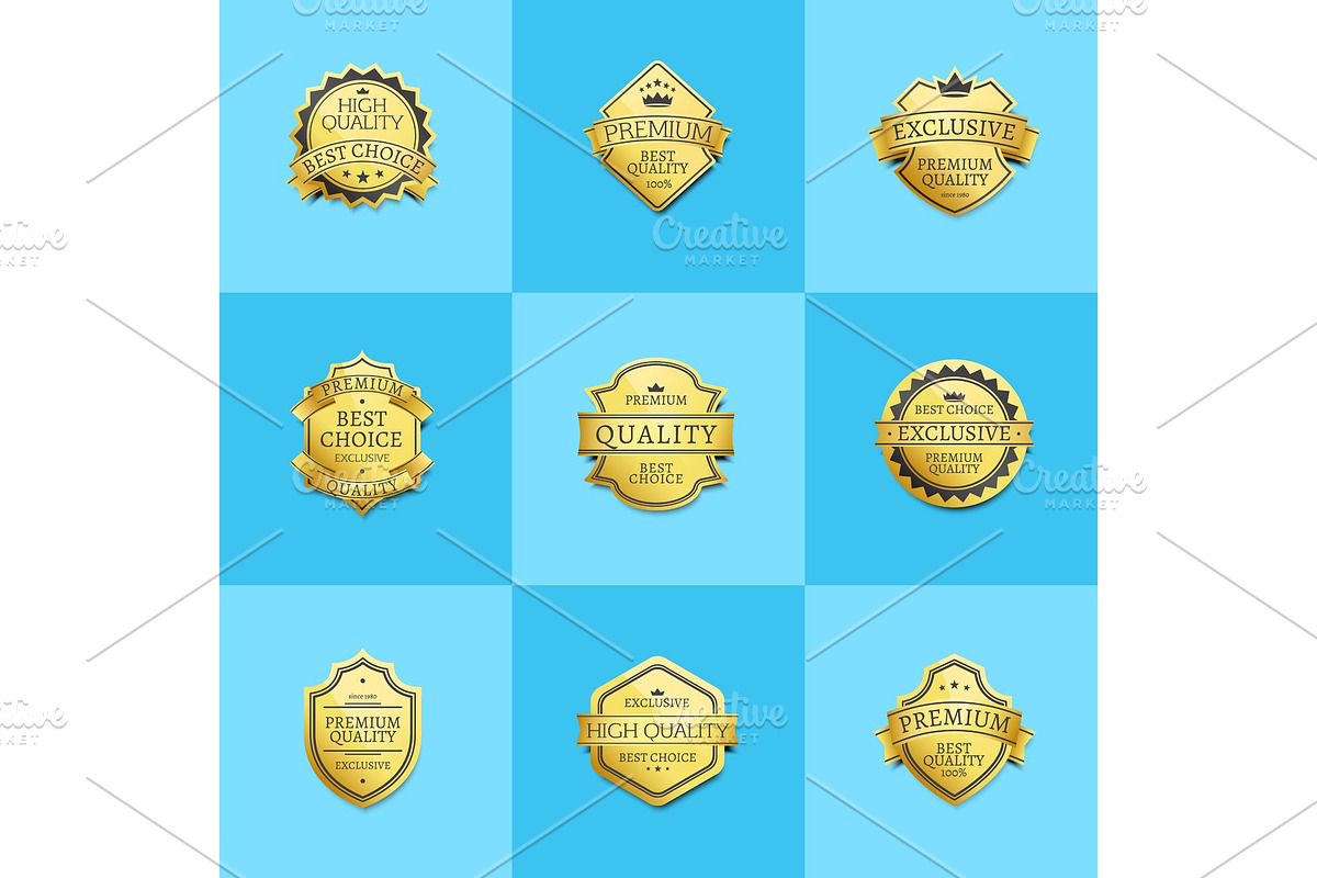 Set of Premium Quality Best Gold in Illustrations - product preview 8
