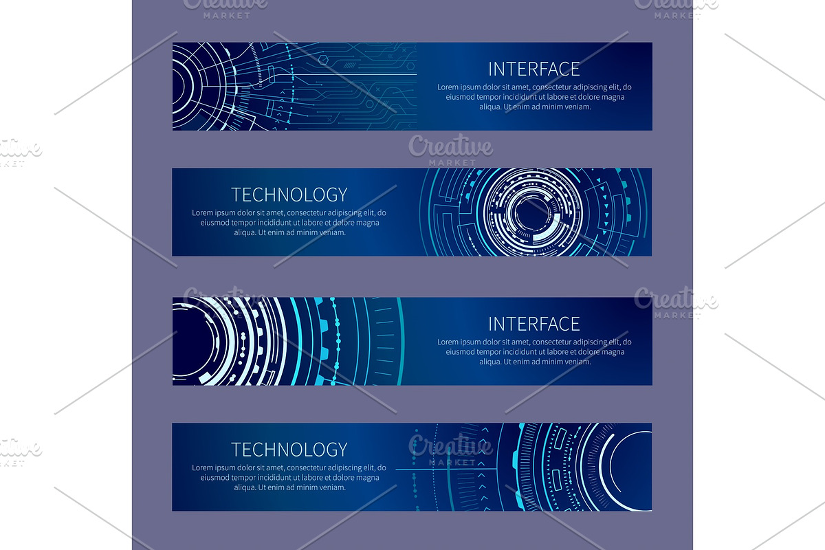 Interface and Technology Set Vector in Illustrations - product preview 8