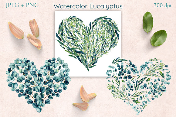 Watercolor Eucalyptus in Illustrations - product preview 5