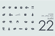 22 sushi icons
