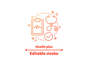 Health plan concept icon
