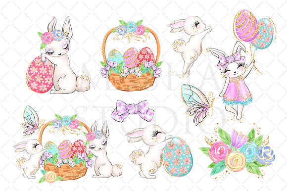 FUZZY EASTER FAIRY Clipart in Illustrations - product preview 2
