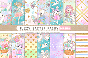 FUZZY EASTER FAIRY digital papers