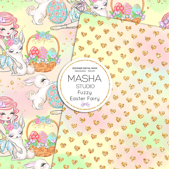 FUZZY EASTER FAIRY digital papers in Patterns - product preview 5
