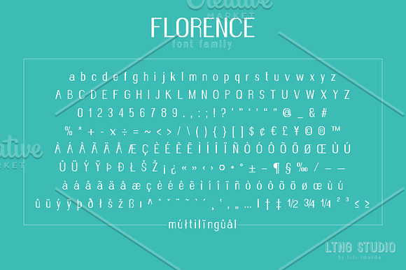 FLORENCE font family in Sans-Serif Fonts - product preview 2