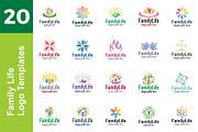 20 Logo Family Life Templates Bundle