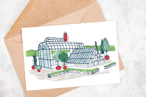 Greenhouse illustration set in Illustrations - product preview 5