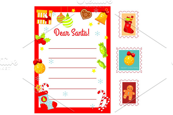 Christmas Letter to Santa blank