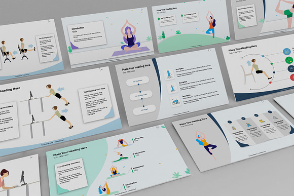 Women WorkOut PowerPoint Template in PowerPoint Templates - product preview 6