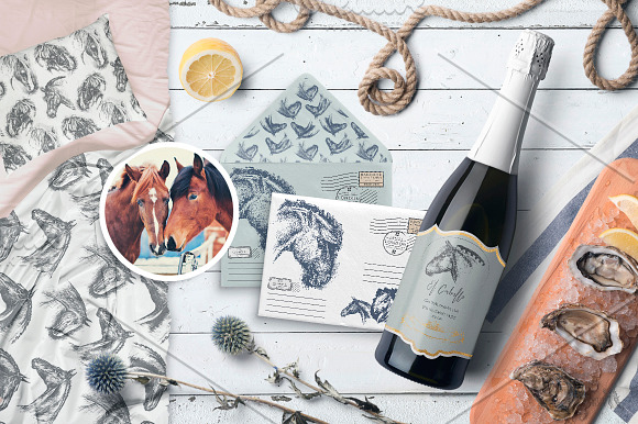 Ink Horses Graphic Collection in Illustrations - product preview 2