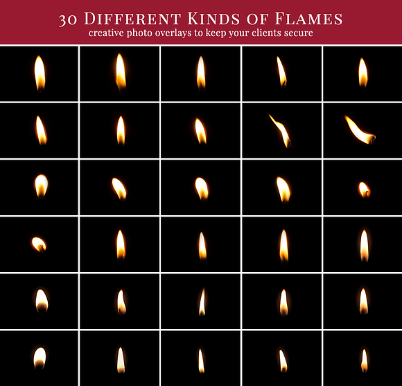 Candle Flames photo overlays in Photoshop Layer Styles - product preview 1