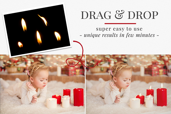 Candle Flames photo overlays in Photoshop Layer Styles - product preview 2