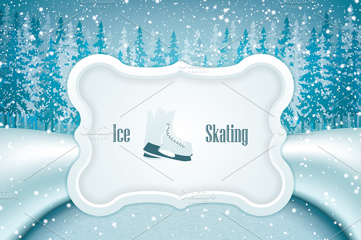Ice skating in Illustrations - product preview 8