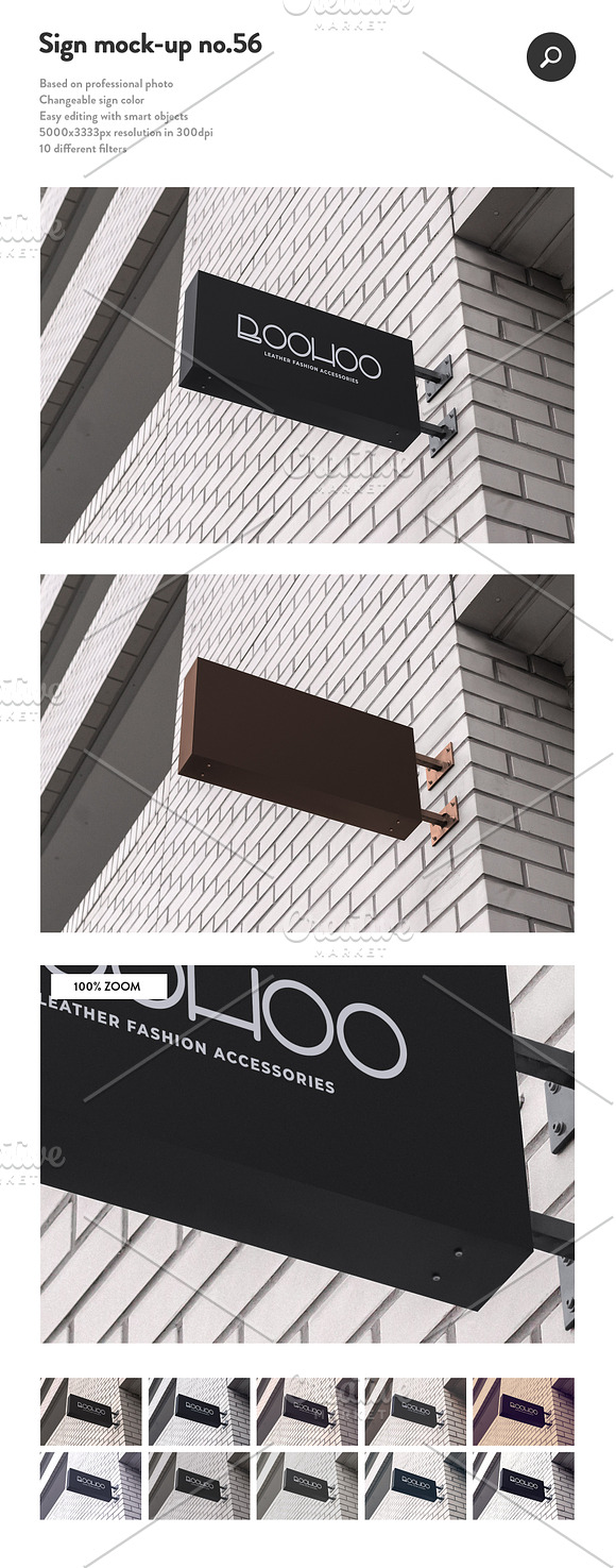 50 sign facade logo mockup bundle 2 in Product Mockups - product preview 6
