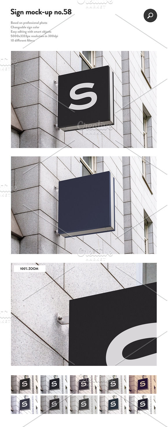 50 sign facade logo mockup bundle 2 in Product Mockups - product preview 8