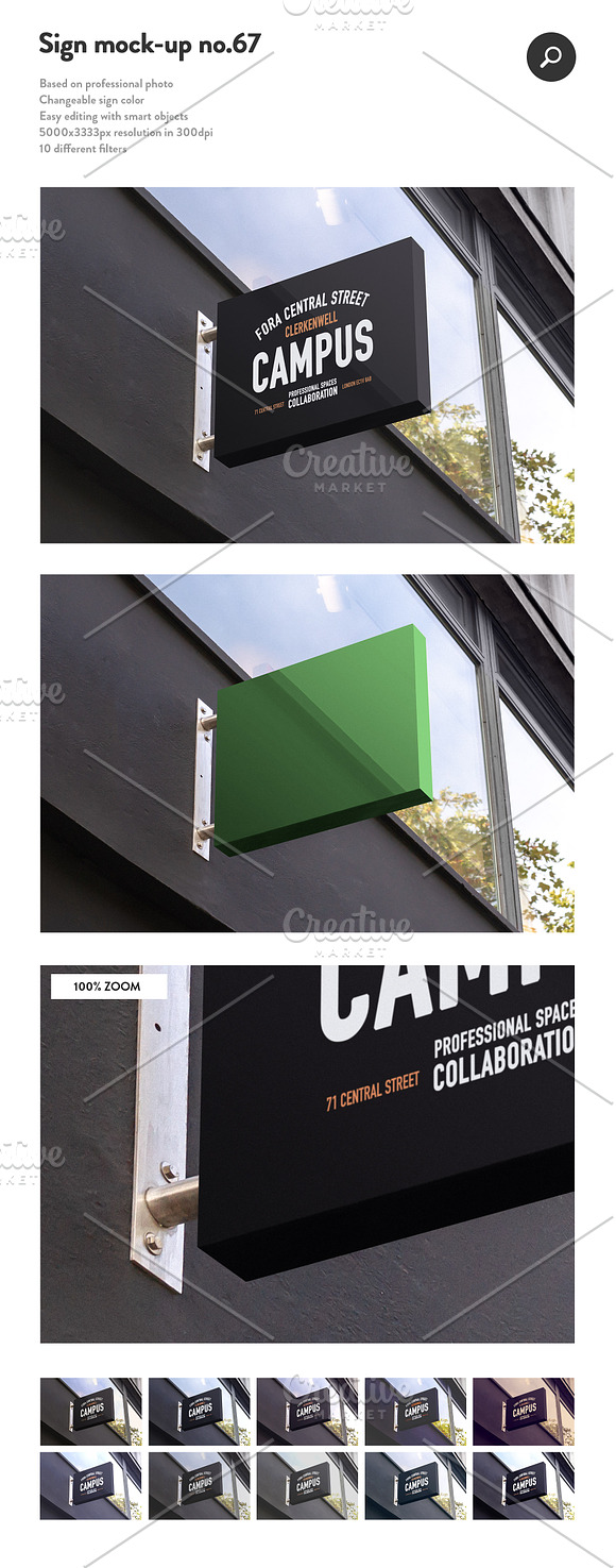 50 sign facade logo mockup bundle 2 in Product Mockups - product preview 17