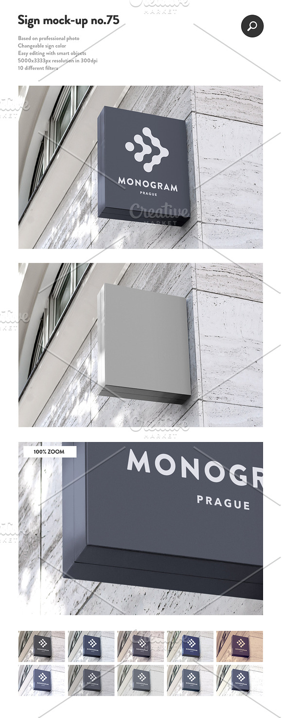 50 sign facade logo mockup bundle 2 in Product Mockups - product preview 25