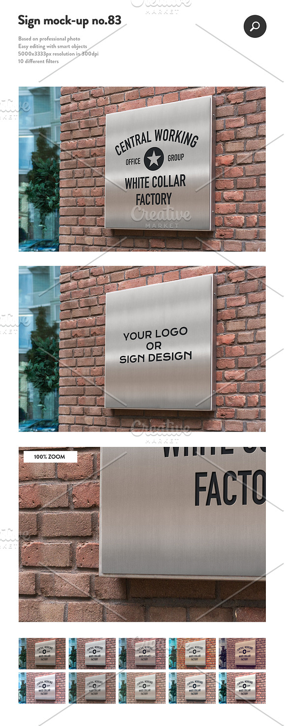 50 sign facade logo mockup bundle 2 in Product Mockups - product preview 33