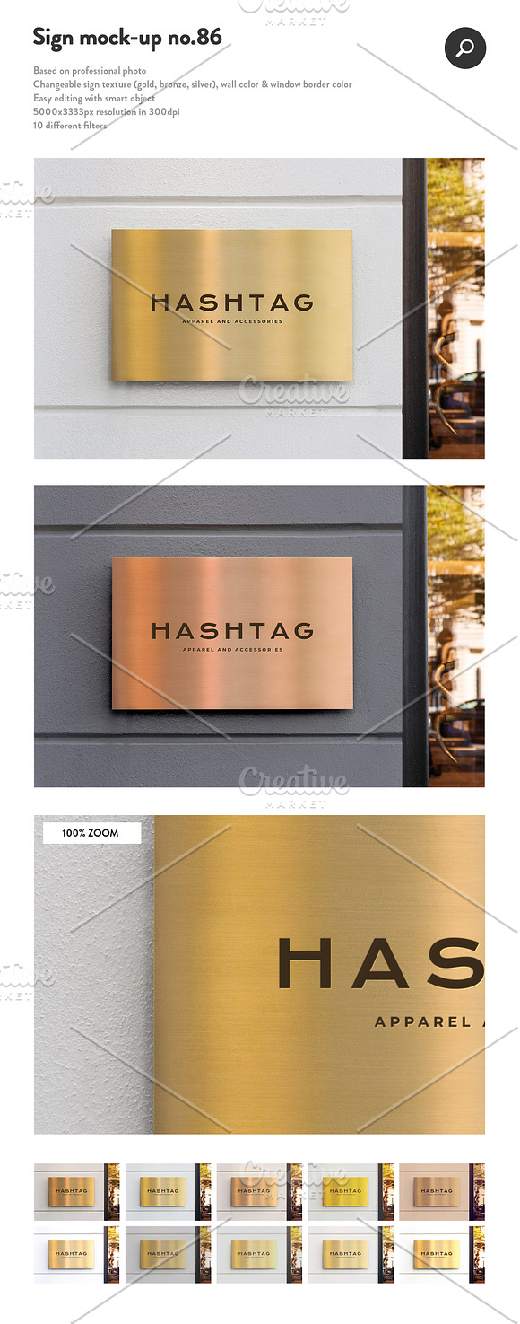50 sign facade logo mockup bundle 2 in Product Mockups - product preview 36
