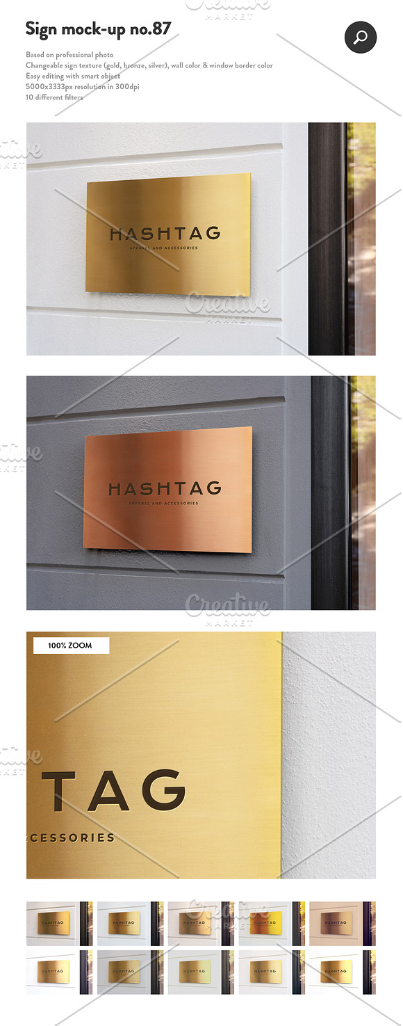 50 sign facade logo mockup bundle 2 in Product Mockups - product preview 37