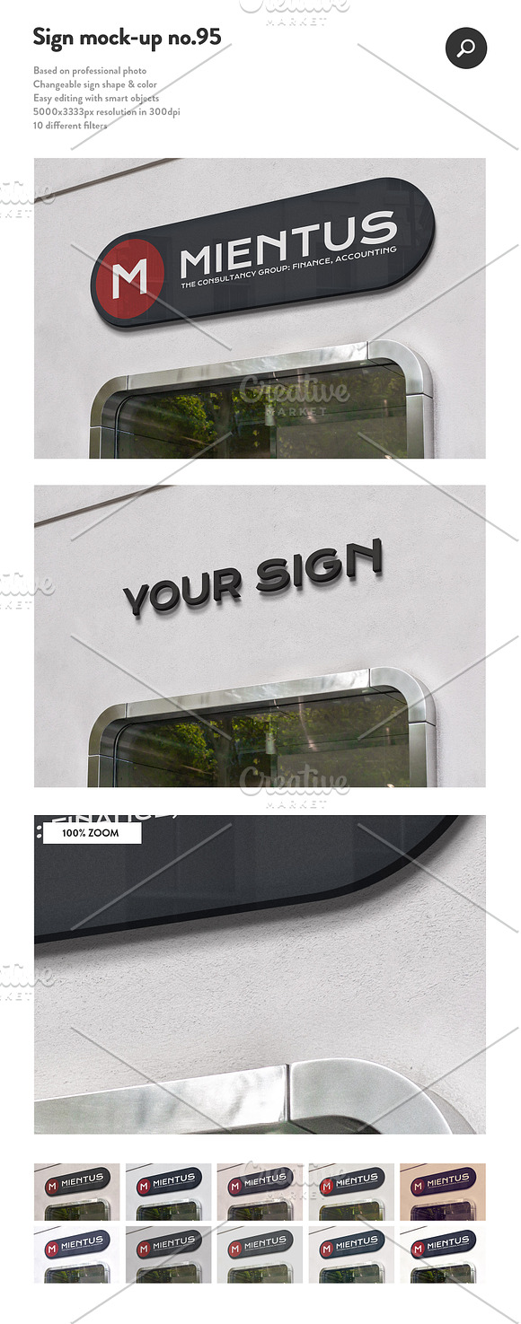 50 sign facade logo mockup bundle 2 in Product Mockups - product preview 45