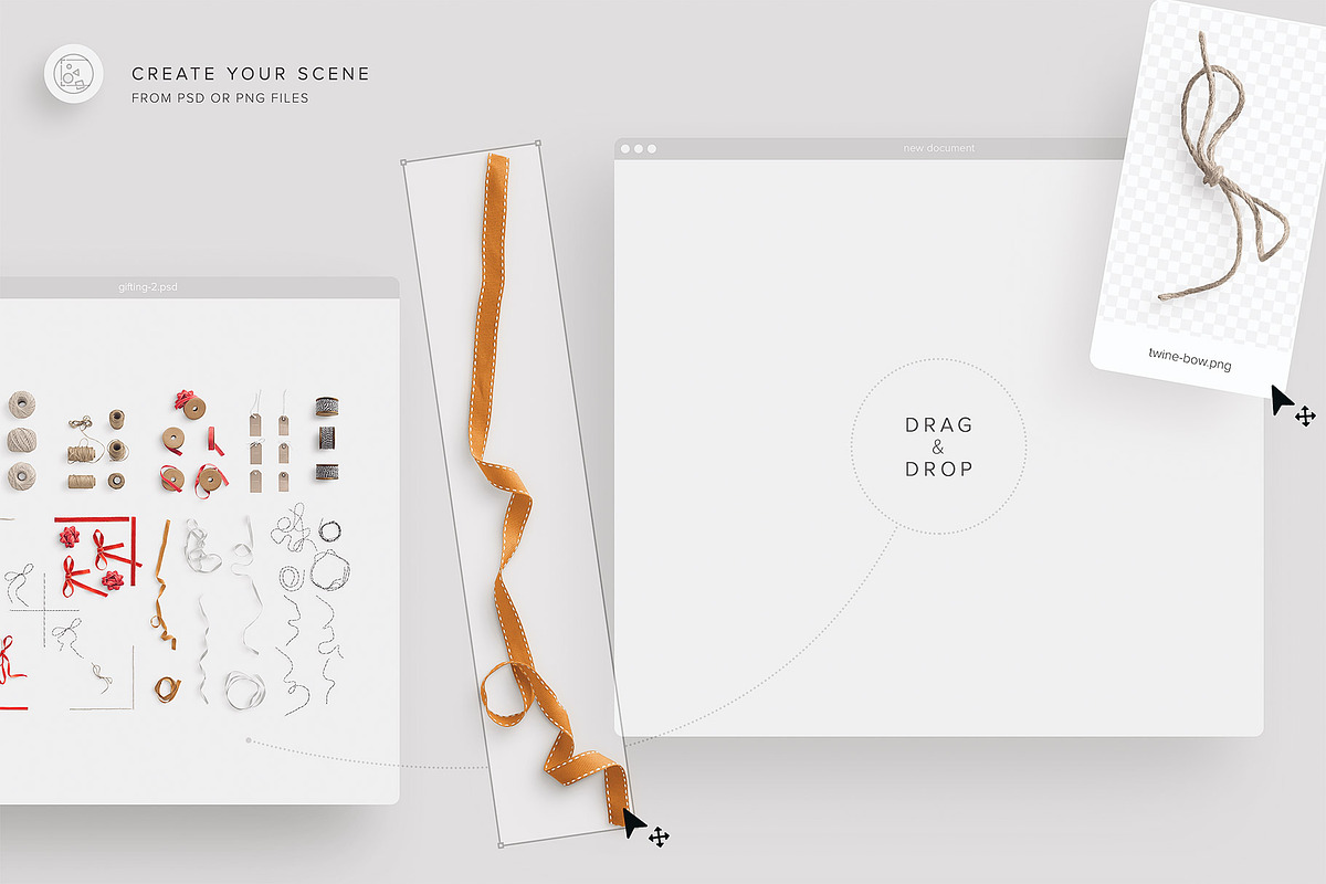 Gift Tags & Ribbons Scene Creator in Scene Creator Mockups - product preview 8