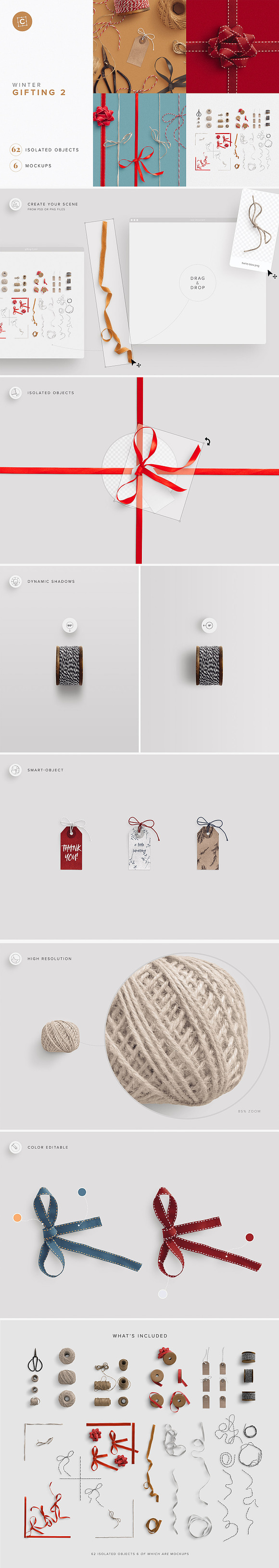 Gift Tags & Ribbons Scene Creator in Scene Creator Mockups - product preview 7