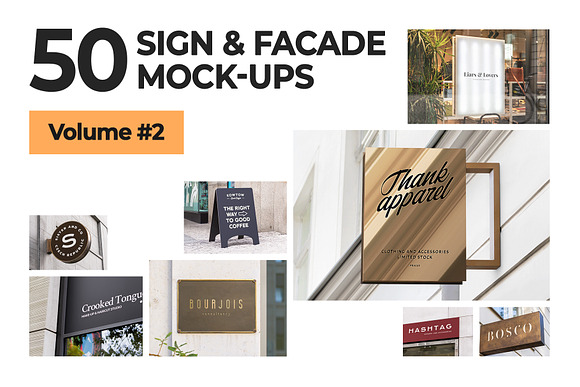 50 sign facade logo mockup bundle 2 in Product Mockups - product preview 51