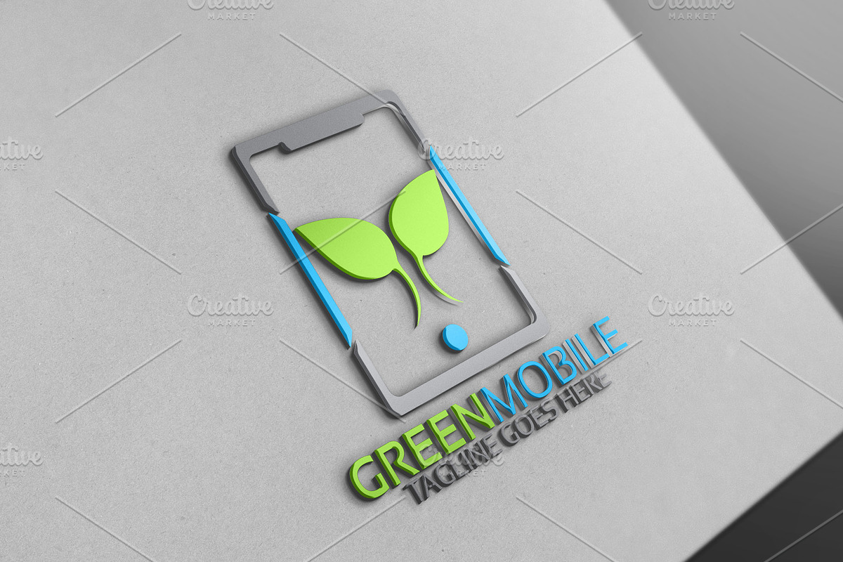 Green Mobile Logo in Logo Templates - product preview 8