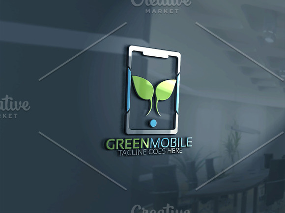 Green Mobile Logo in Logo Templates - product preview 1