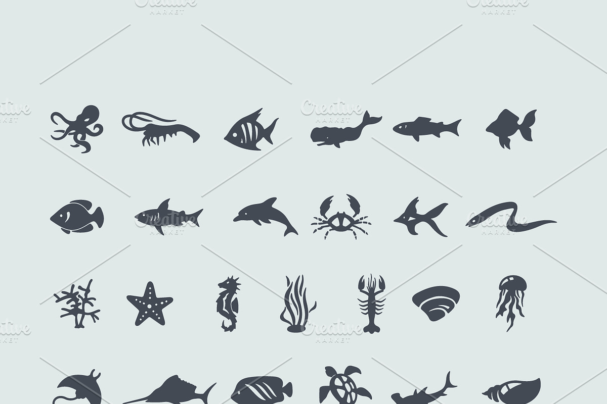 31 sea animals icons in Animal Icons - product preview 8
