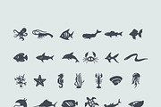 31 sea animals icons